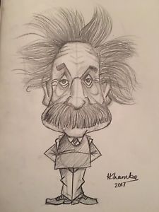 225x300 Albert Einstein Drawing Caricature Ebay