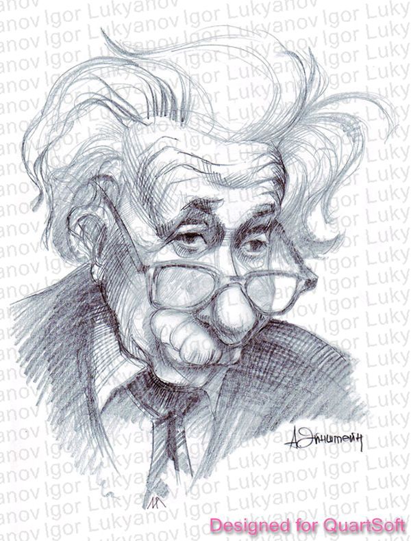 600x791 Einstein Cartoon By Lui Freelancer