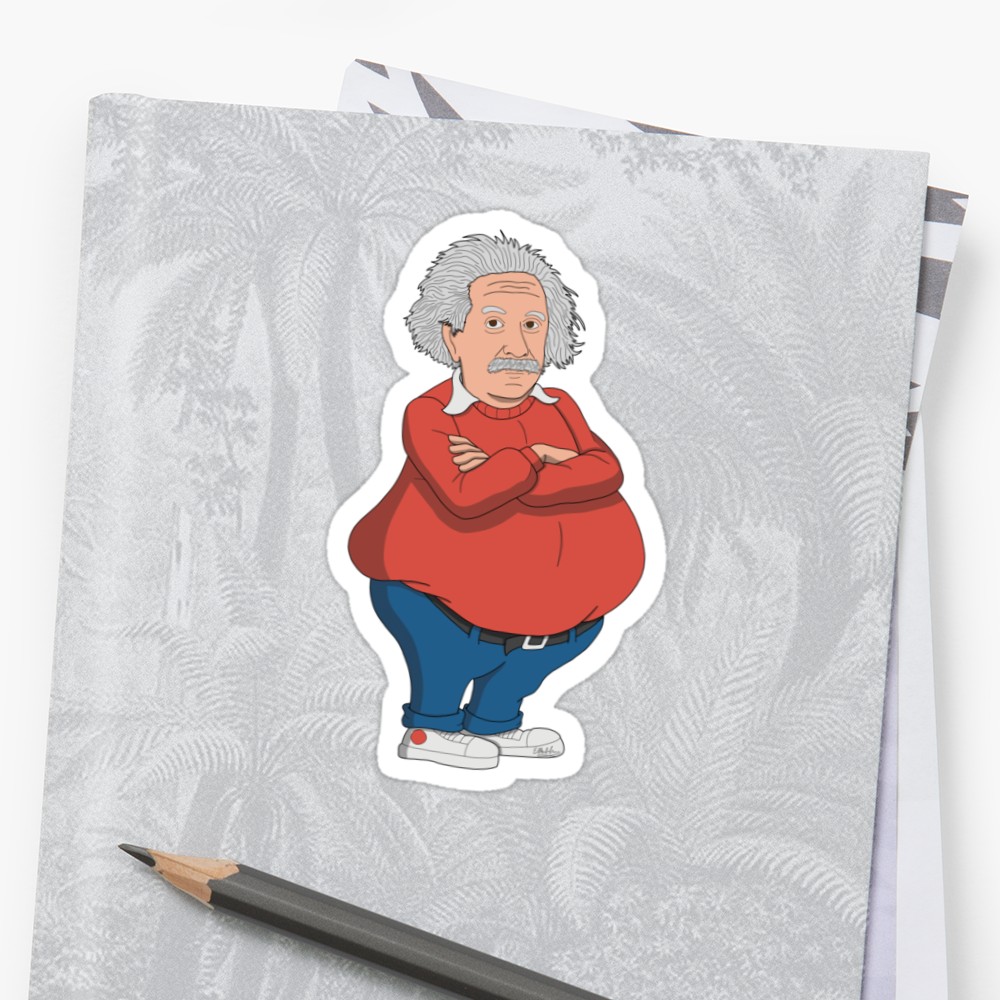 1000x1000 Fat Albert Einstein Stickers By Eddie Mauldin Redbubble