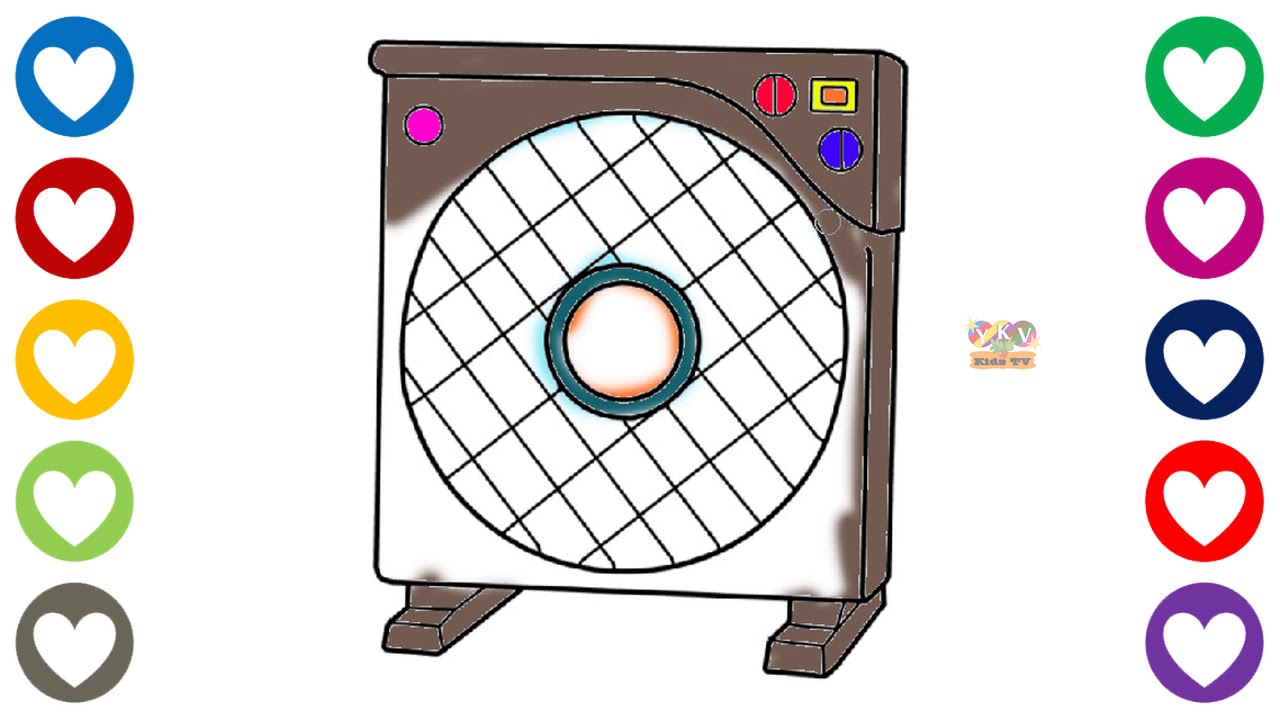 1280x720 How To Draw Electric Fan Baby. Drawings And Coloring Book