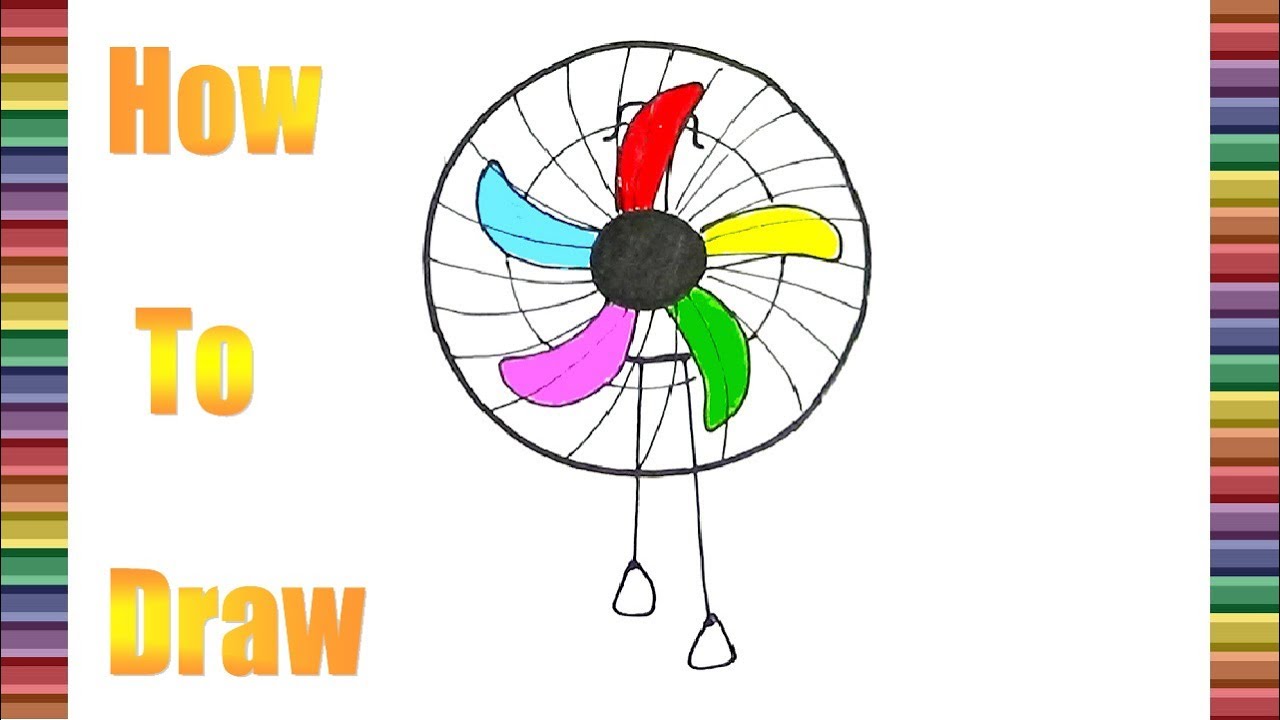 1280x720 How To Draw And Coloring The Cute Electric Fan Coloring Pages