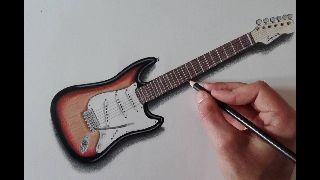 1280x720 How To Draw An Electric Guitar
