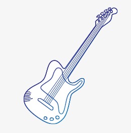 260x264 Guitar, Line Drawing, Music Png And Vector For Free Download