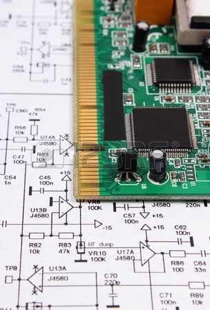 304x450 Printed Circuit Board With Electrical Components Lying