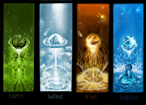 470x338 Elemental Evolution By S.shyamala (Four Elements Drawing)