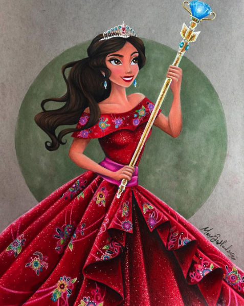 477x598 Elena (Drawing By Maxxstephen @instagram)