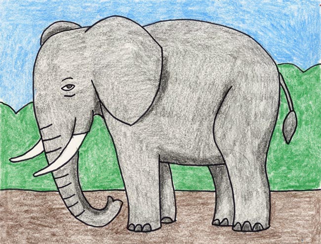 650x494 Draw An Elephant