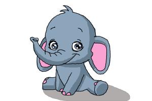 300x200 How To Draw An Elephant For Kids