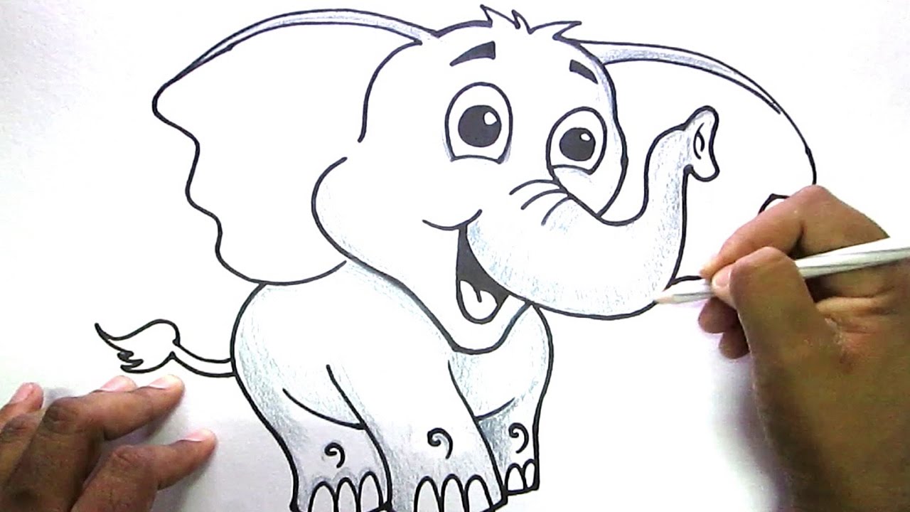 1280x720 How To Draw Cute Elephant