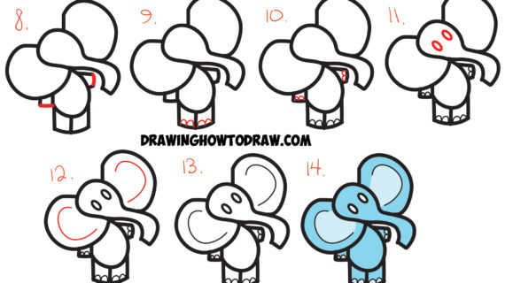 570x320 Elephant Drawing Cartoon How To Draw Cartoon Elephant