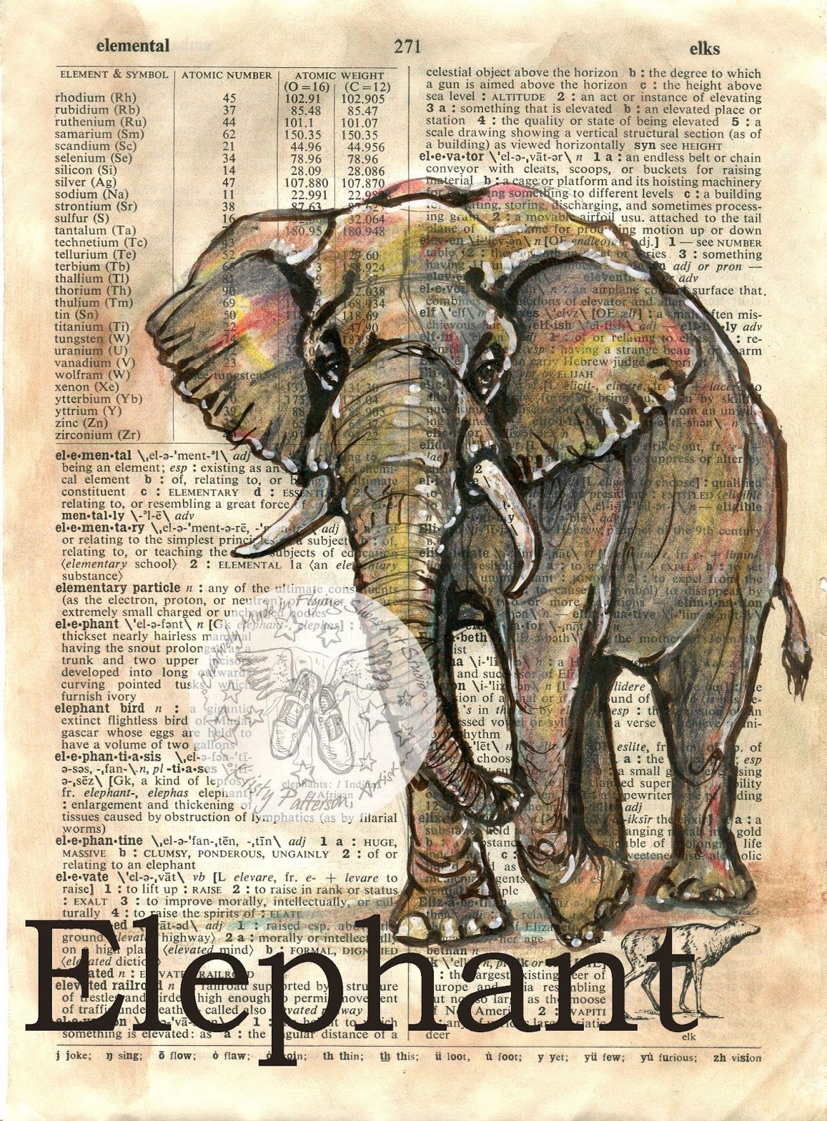 1180x1600 Flying Shoes Art Studio Elephant Art Book Pages Art