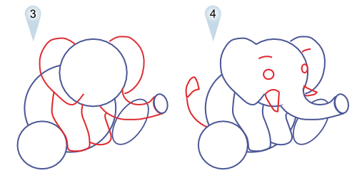 500x250 Elephant Drawings