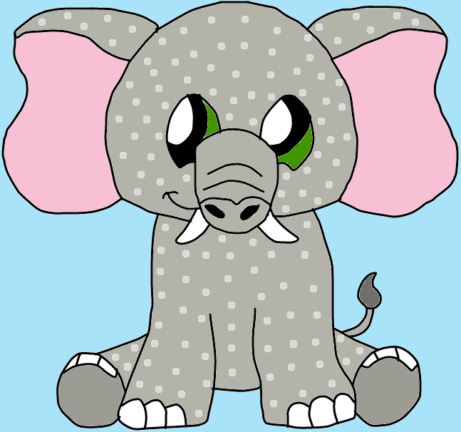 647x606 Webkinz Pretty Elephant Drawing By Lpscat123