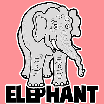 400x400 How To Draw Easy Cartoon Elephants With Simple Steps