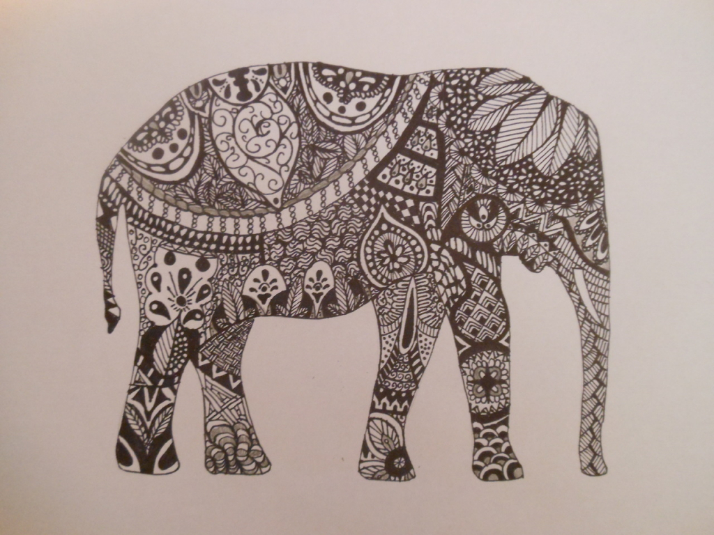 1024x768 Elephant Drawing Tumblr