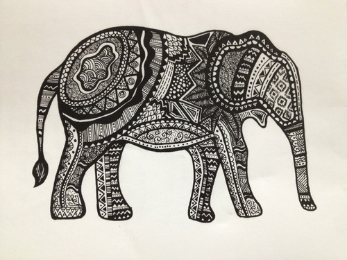 500x375 Elephant Drawing Via Tumblr On We Heart It