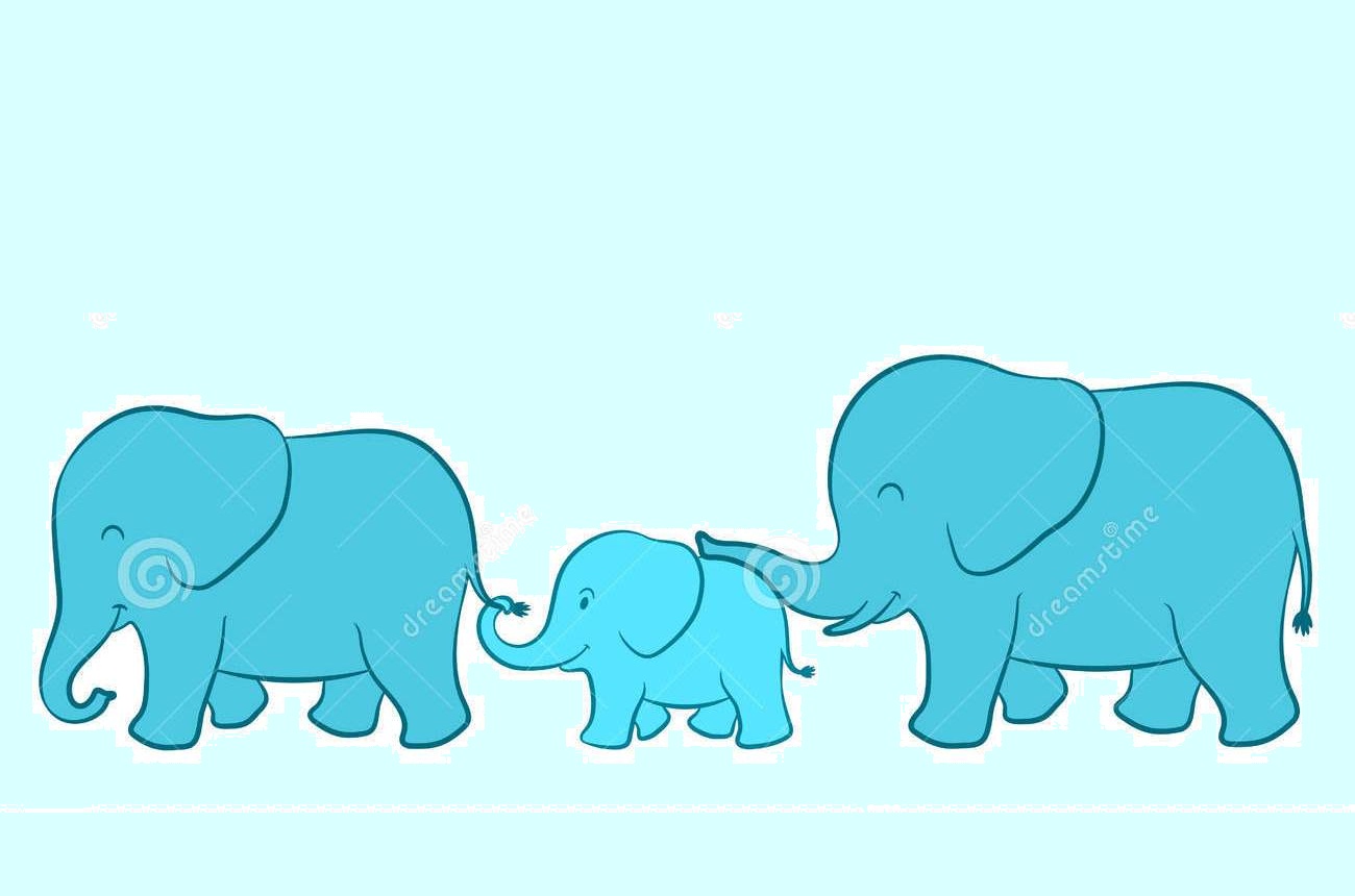 1300x860 Elephant Family Cartoon Free Images