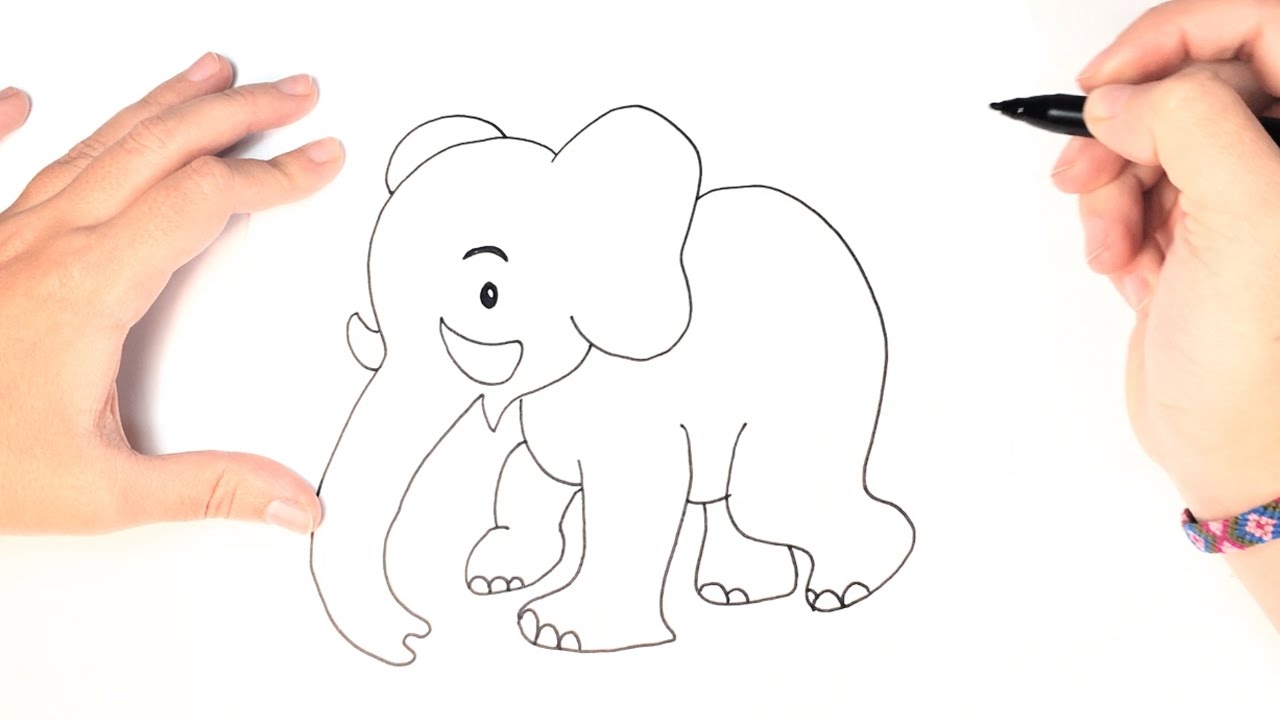 1280x720 How To Draw An Elephant For Kids