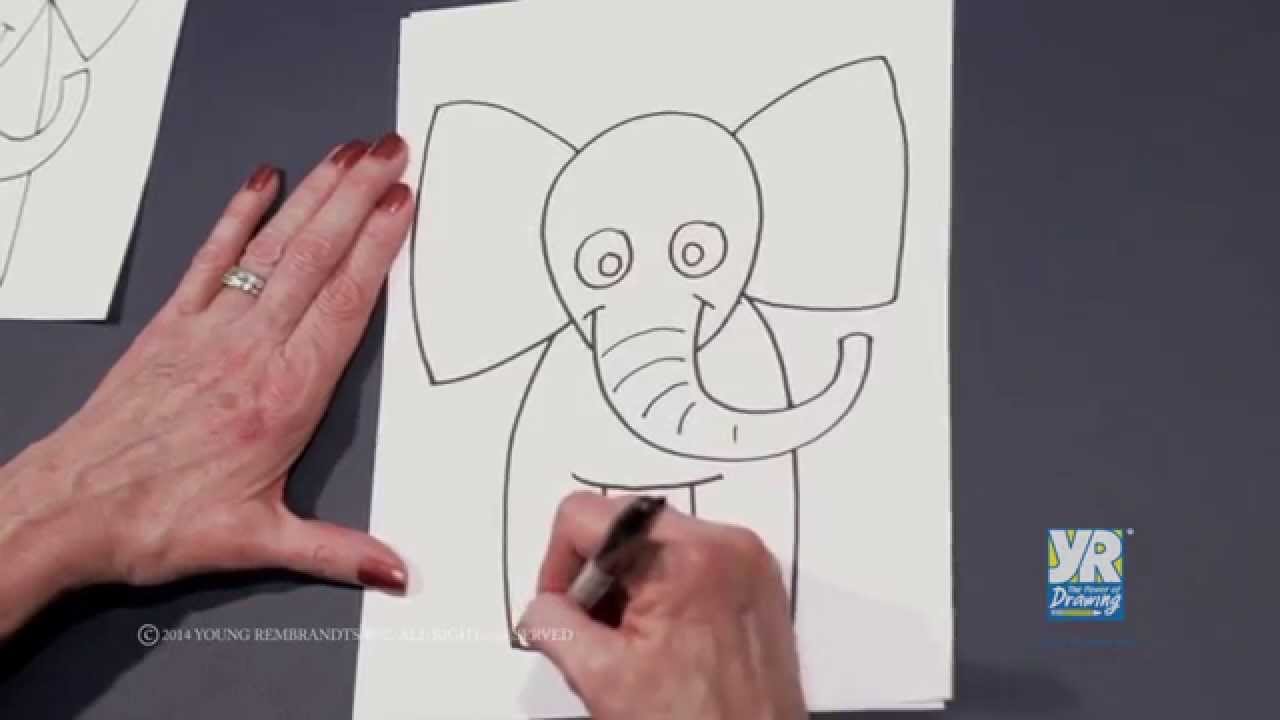 1280x720 Teaching Kids How To Draw How To Draw A Cartoon Elephant