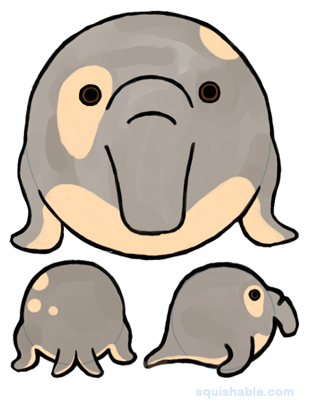 450x592 Squishable Elephant Seal. An Adorable Fuzzy Plush