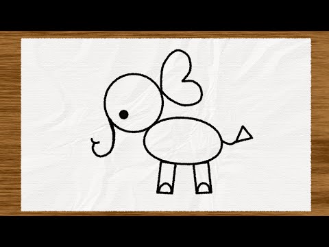 480x360 Simple Shape Sketches How To Draw An Elephant