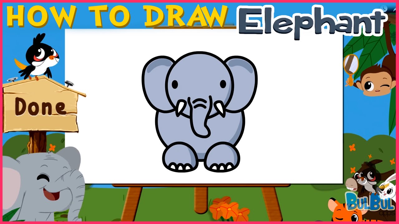 1280x720 How To Draw An Elephant Easy Step By Step Drawing Tutorial