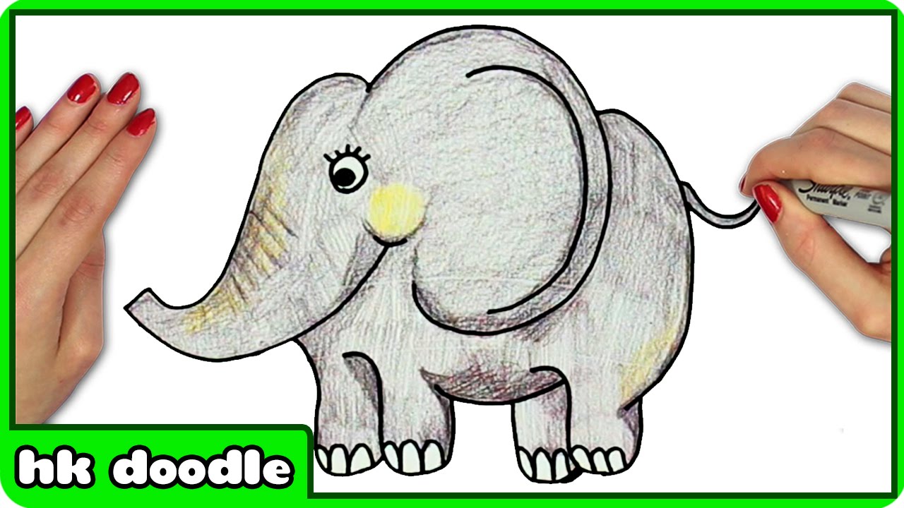 1280x720 How To Draw An Elephant For Kids