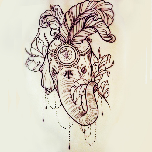 Elephant Tattoo Drawing at GetDrawings | Free download