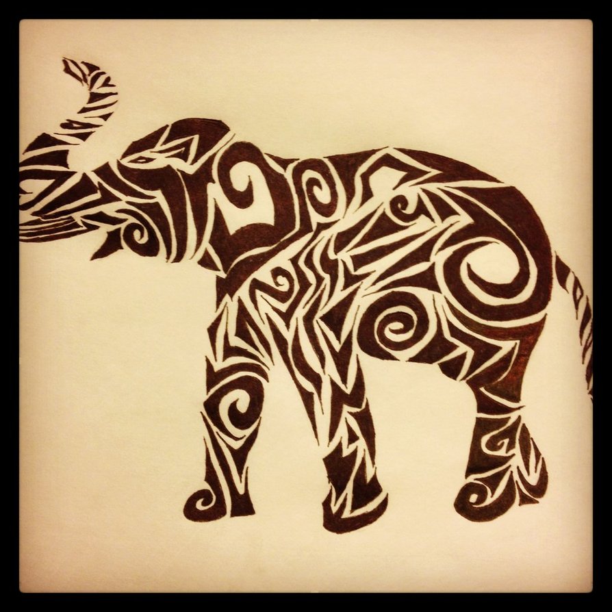 894x894 Tribal Elephant By Blairwitch132000