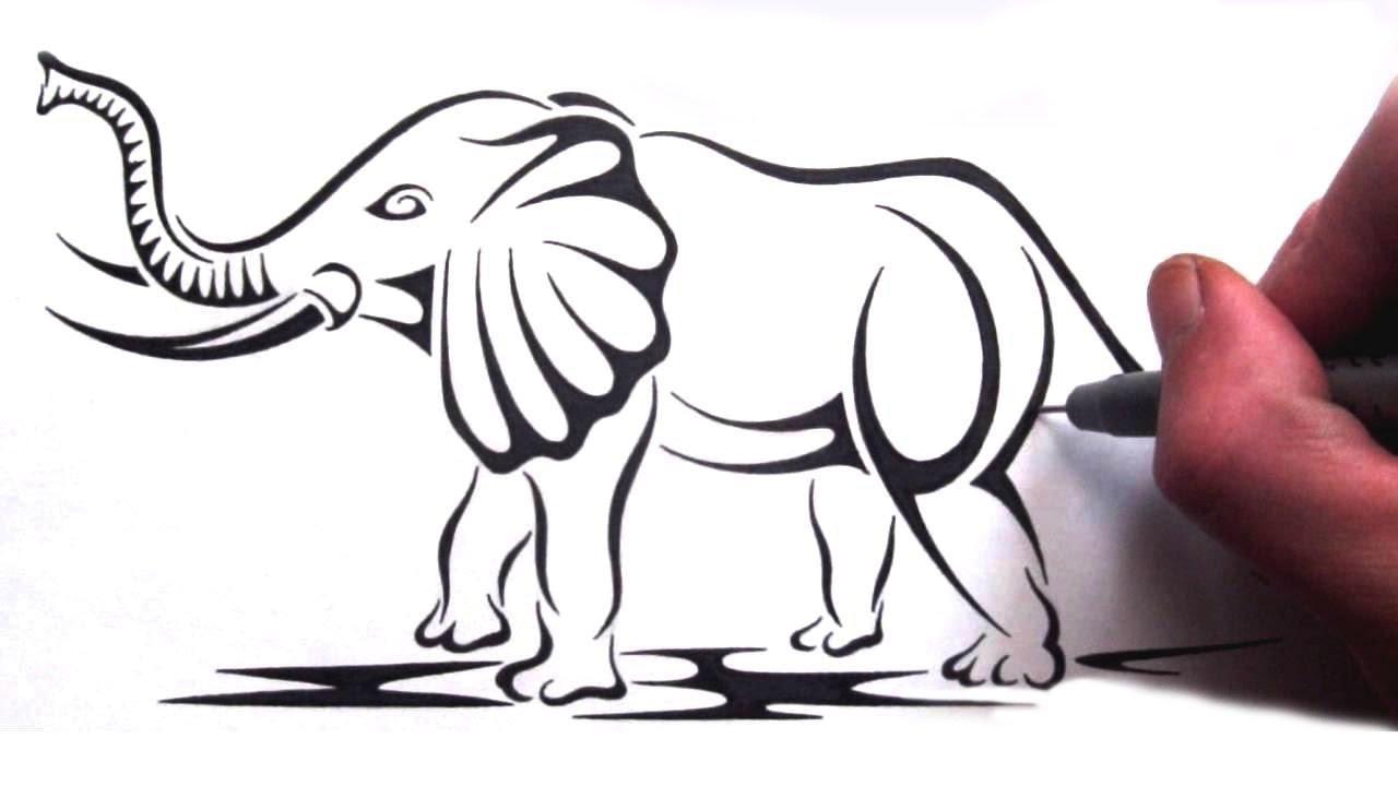 1280x720 How To Draw An Elephant