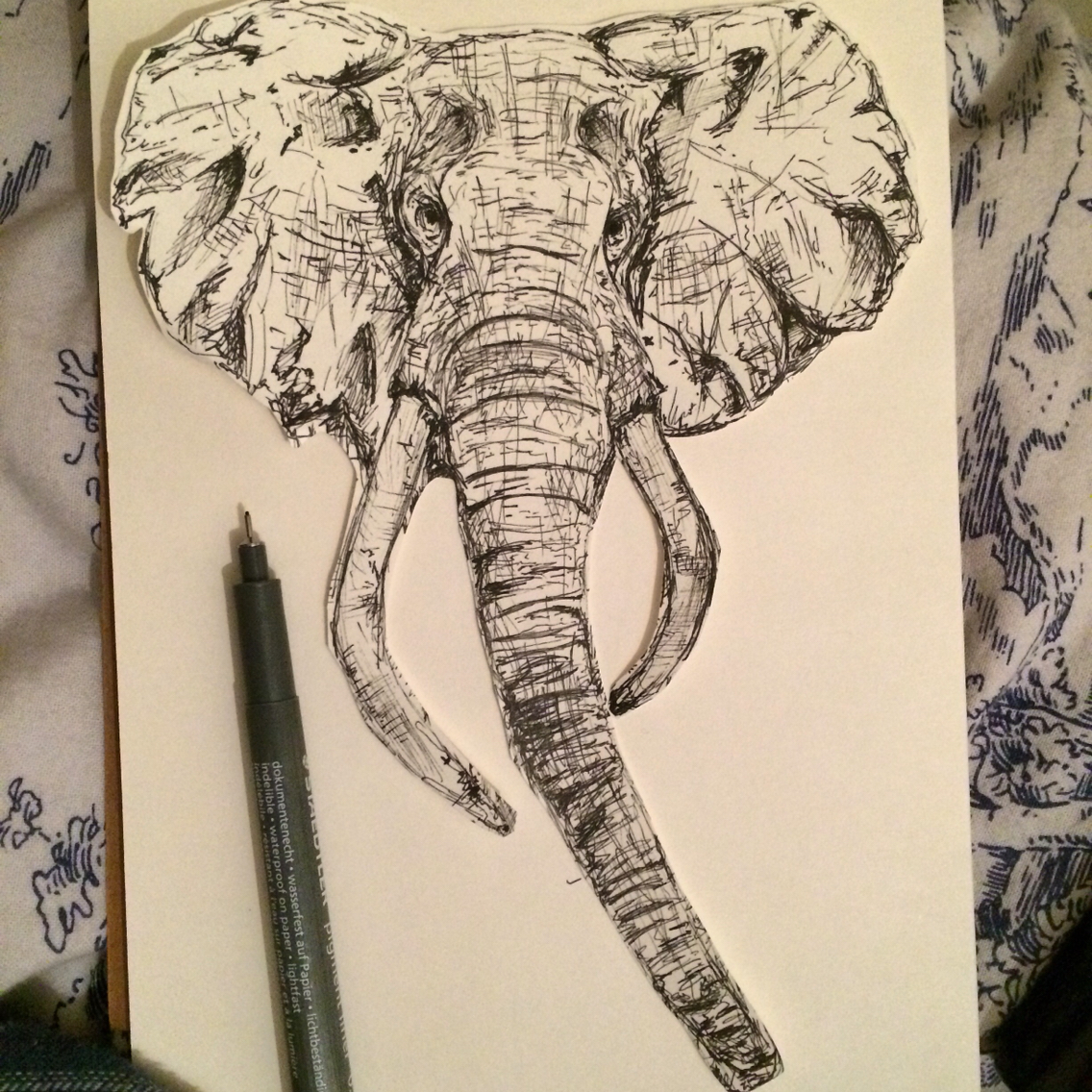 1136x1136 I Like To Draw Elephant Faces Drawing Elephant Face