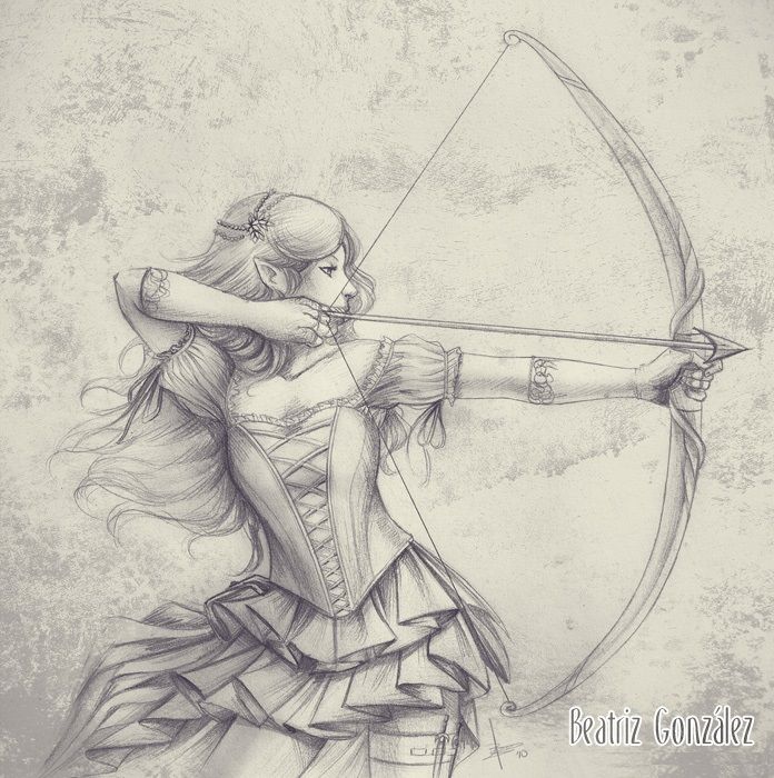 696x700 A Female Elf Warrior (I Do Not Know Who Drew This) Artistic