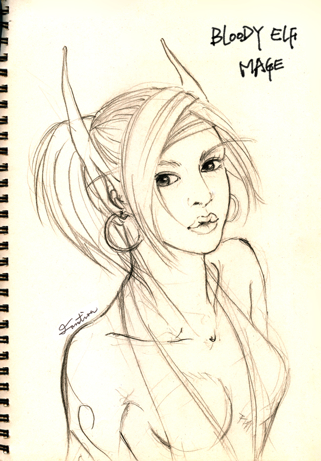 650x933 Elf Drawings Wow Blood Elf Drawing Imotionwang 650 X 933 635 Kb