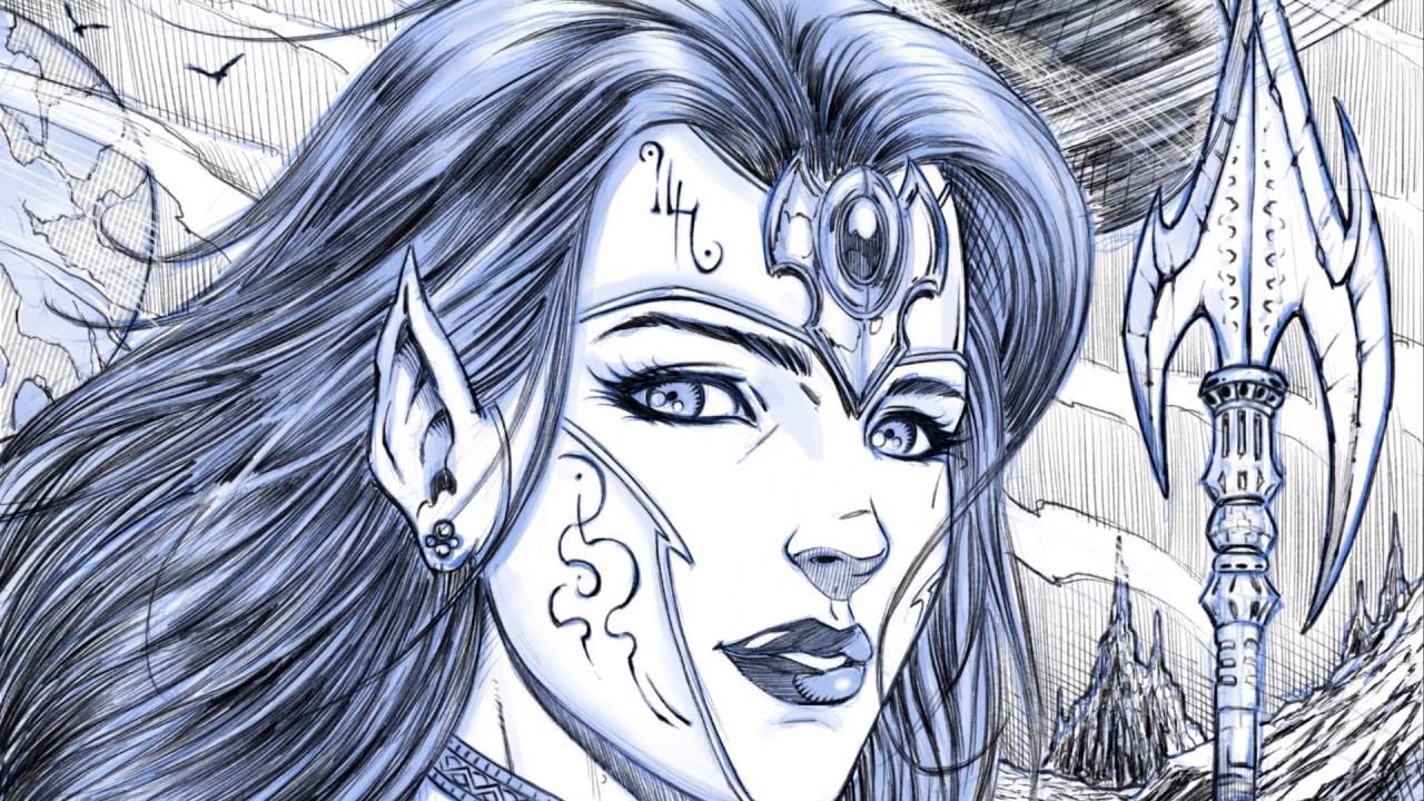 1280x720 Time Lapsed Drawing Of Elf Princess