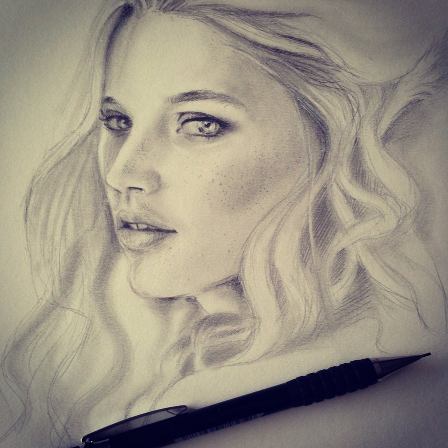 894x894 Elf Pencil Drawing By Farooky