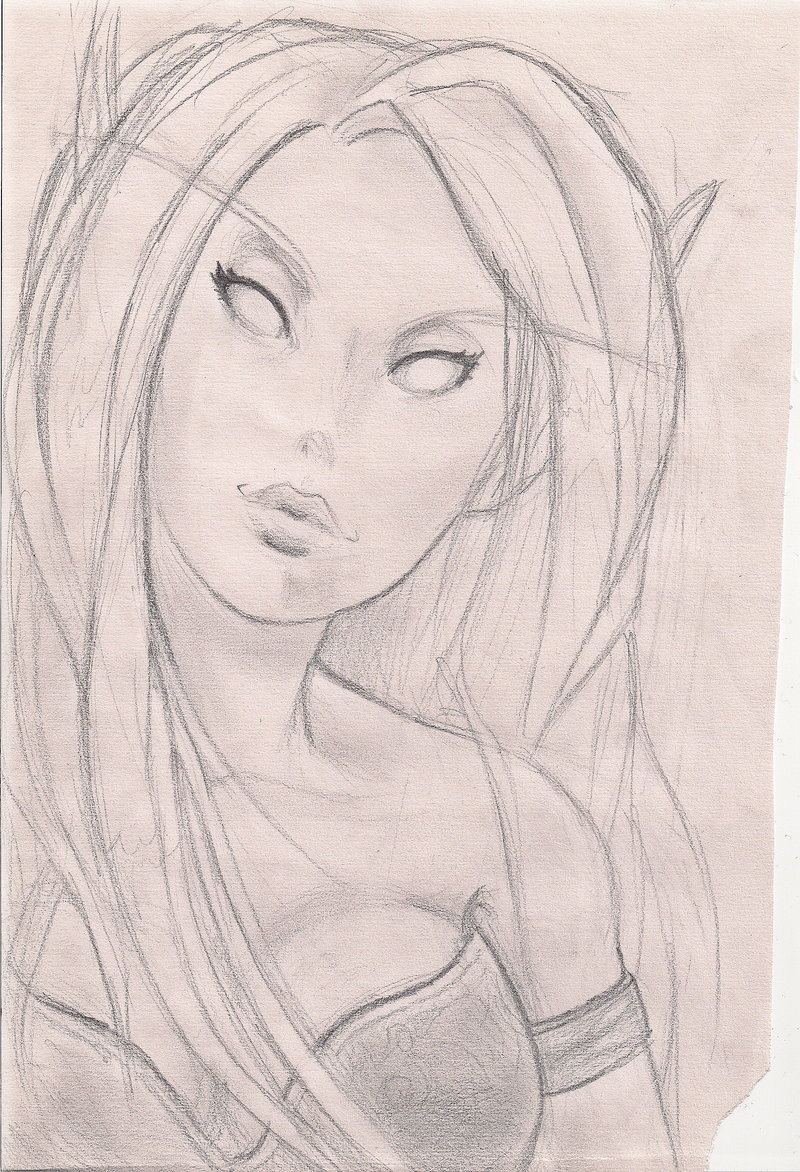 800x1172 Female Blood Elf Sketch By Renji7