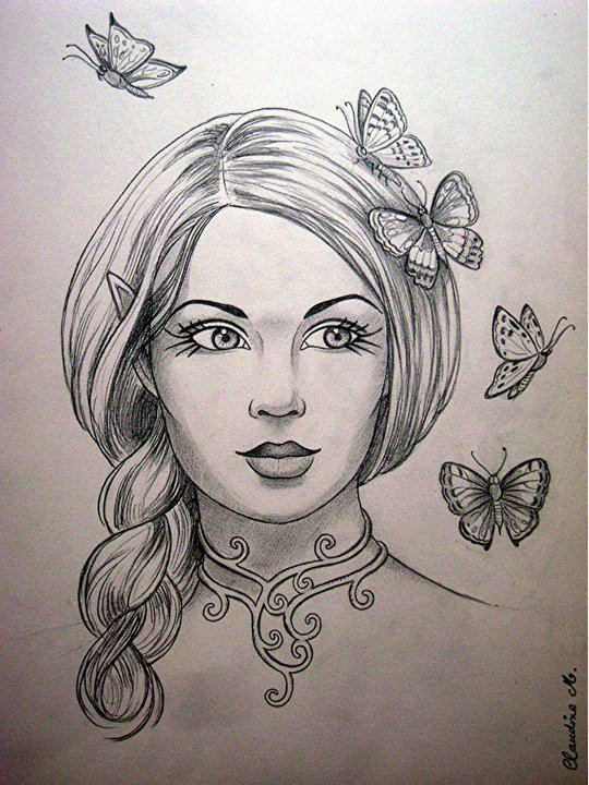 540x720 A Girl Face Draw