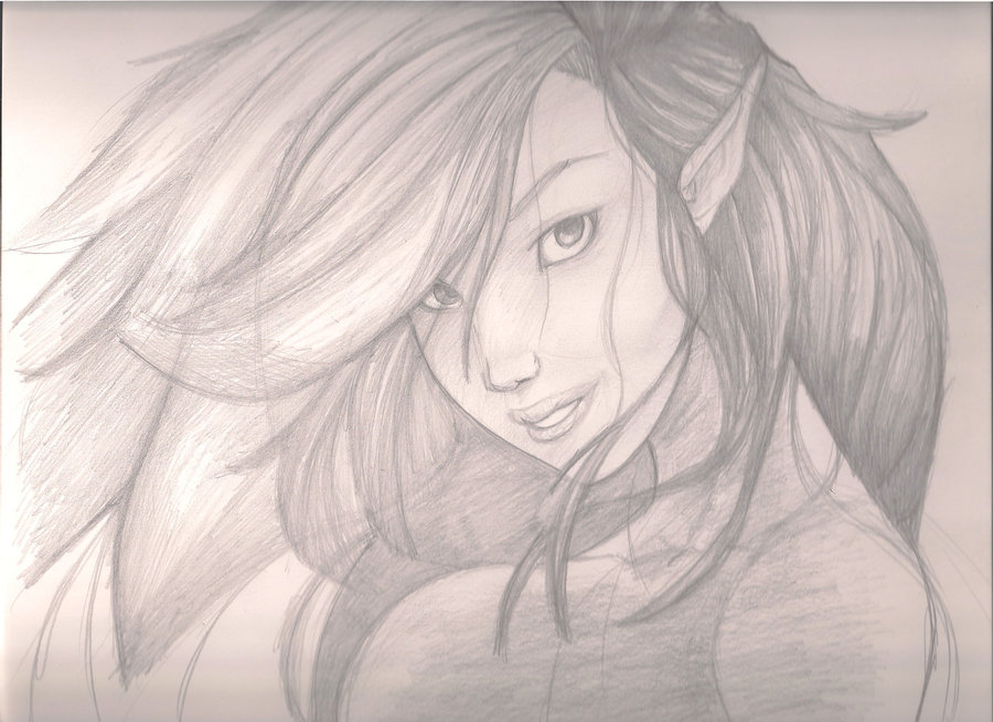 900x654 Beautiful Elf Girl By Rokkuon