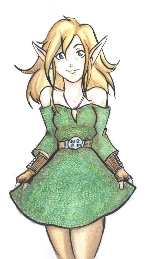 500x824 Elf Girl Colored By Lilithluthien
