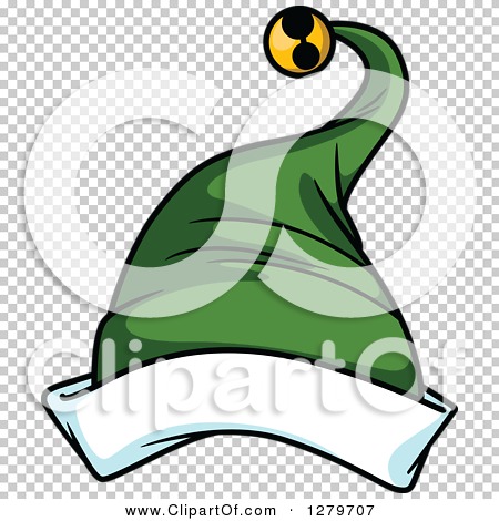 450x470 Clipart Of A Green And White Christmas Elf Hat