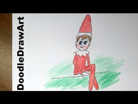 480x360 Drawing How To Draw An Elf On A Shelf