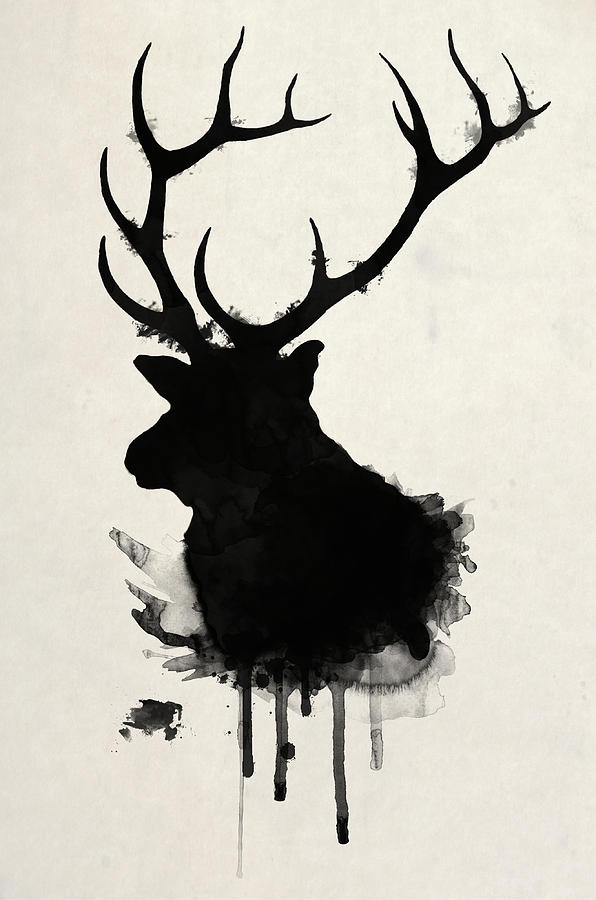 596x900 Elk Drawing By Nicklas Gustafsson