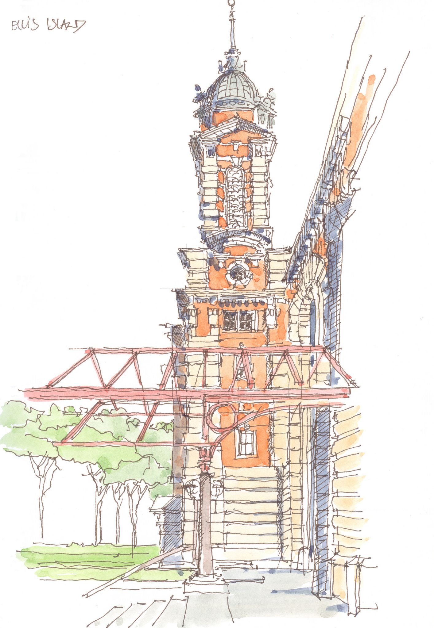 1414x2048 Ellis Island, Ny, Usa Ny Usa, Sketches And Drawings