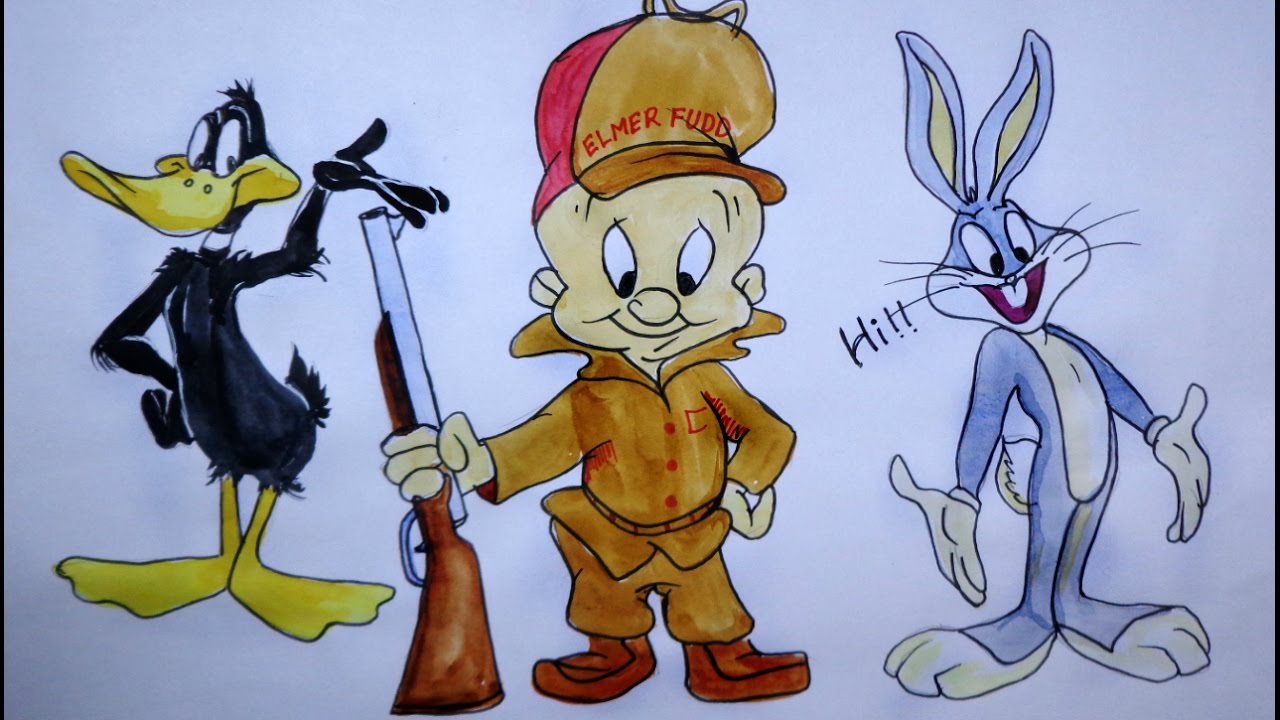 1280x720 How To Draw Elmer Fudd, Bugs Bunny And Daffy Duck How To Draw