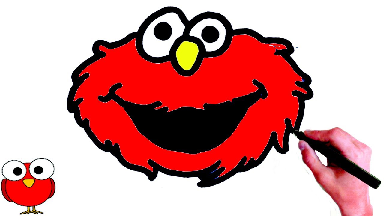 1280x720 How To Draw Elmo Step By Step From Sesame Street