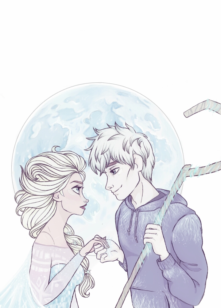 720x1002 Elsa And Jack Frost By Diamondbeautyink