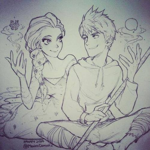 500x500 Elsa And Jack Frost
