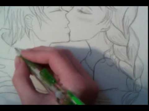 480x360 How To Draw Elsa And Jack Frost Kissing Step By Step!