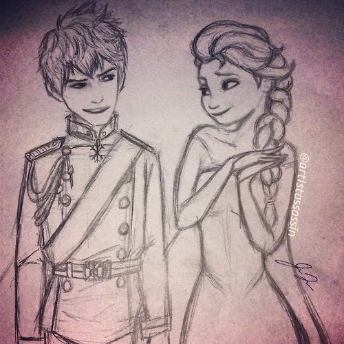500x500 Jack And Elsa's Drawing From Disney Frozen And Rise