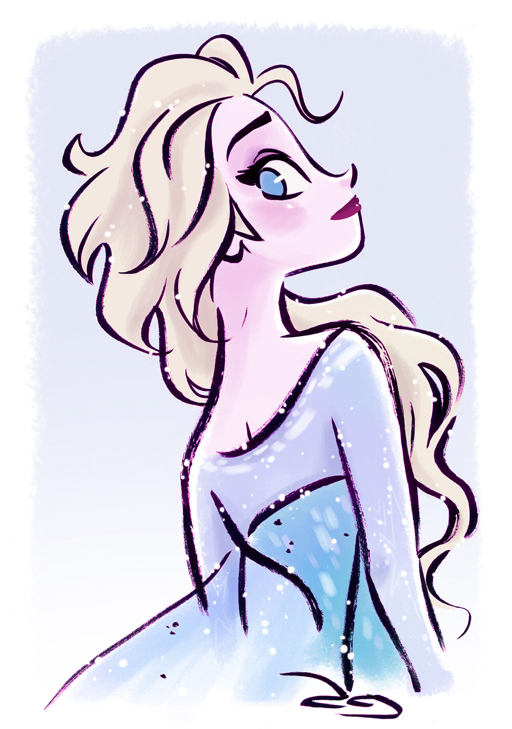 1024x1458 Quick Drawing Of Elsa From Disney's Frozen By Princekido